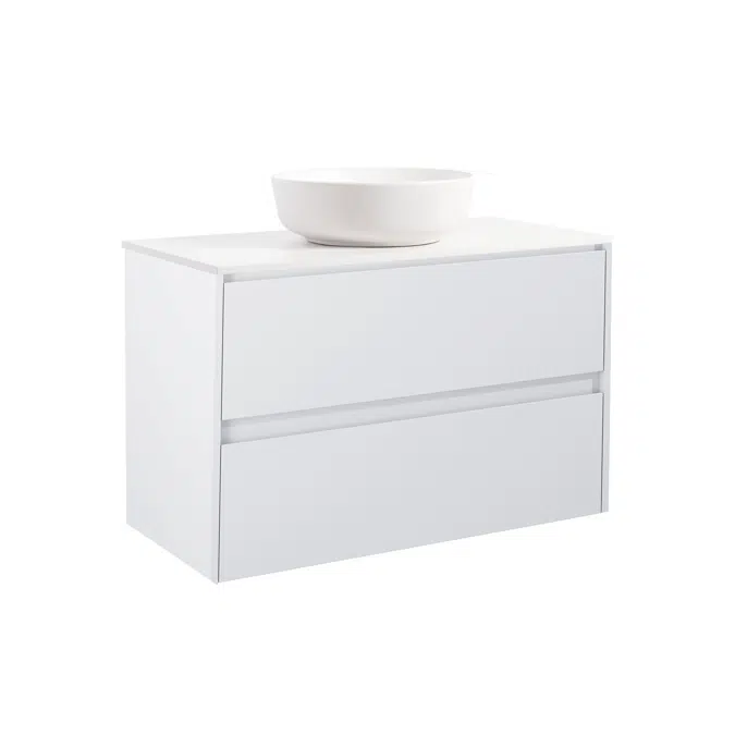 BIM objects - Free download! Luxor Vanity unit 90 with countertop ...