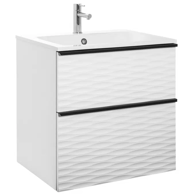 Isella Aqua Wave Vanity Unit with mineral composite washbasin