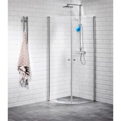 imagen para LussoShowerwall curved corner90x90