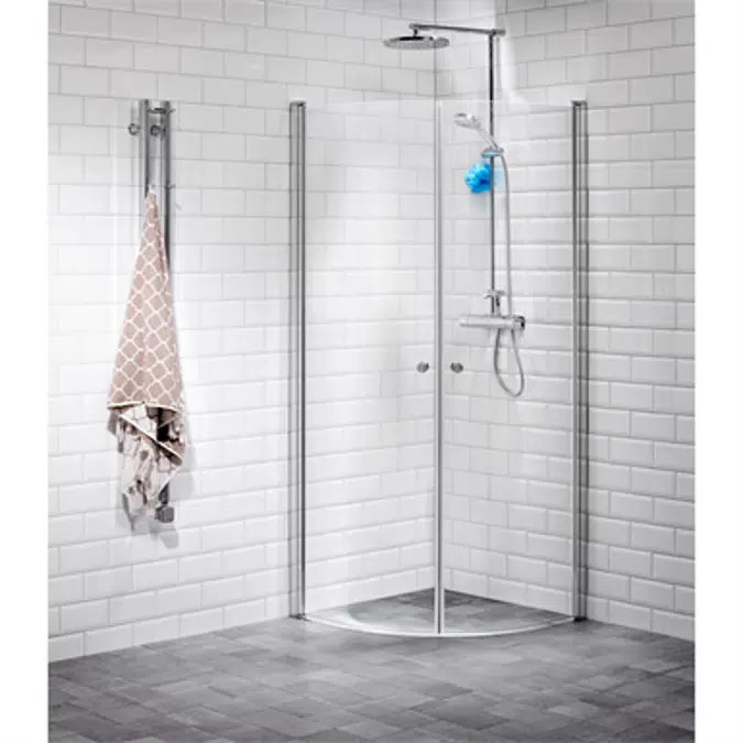 Lusso Showerwall straight corner 90x90 1800