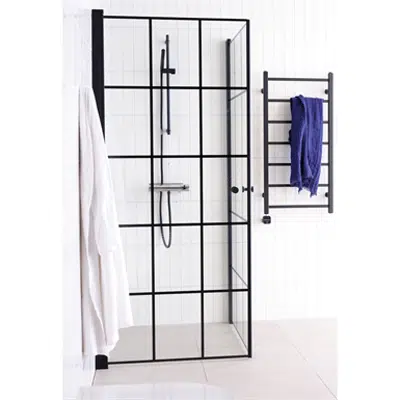 Image for LussoChess Showerwall straightcorner 90x90