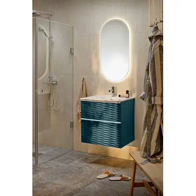 Image for Isella Aqua Wave Vanity Unit with ceramic washbasin