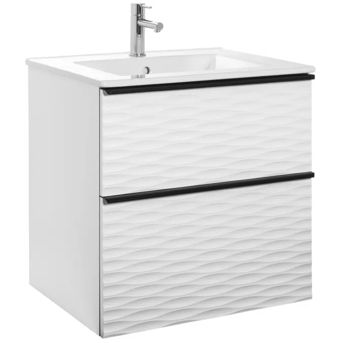 Isella Aqua Wave Vanity Unit with ceramic washbasin
