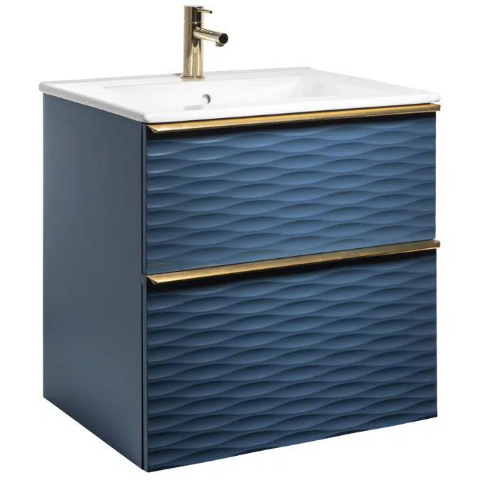 Isella Aqua Wave Vanity Unit with ceramic washbasin