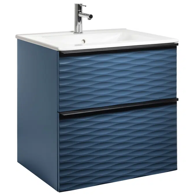 Isella Aqua Wave Vanity Unit with ceramic washbasin