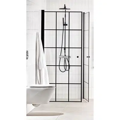 Image for LussoChess Showerwall straight corner 80x80