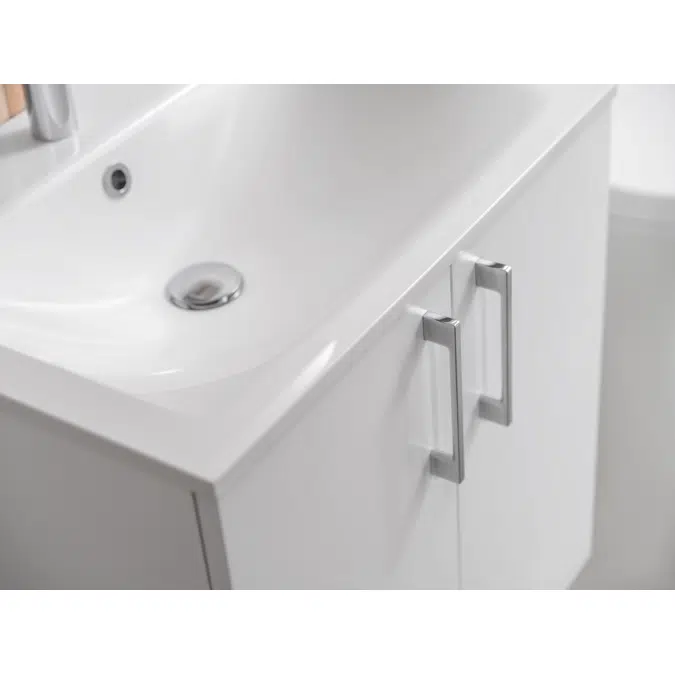 Isella Aqua Vanity Unit with doors and ceramic washbasin