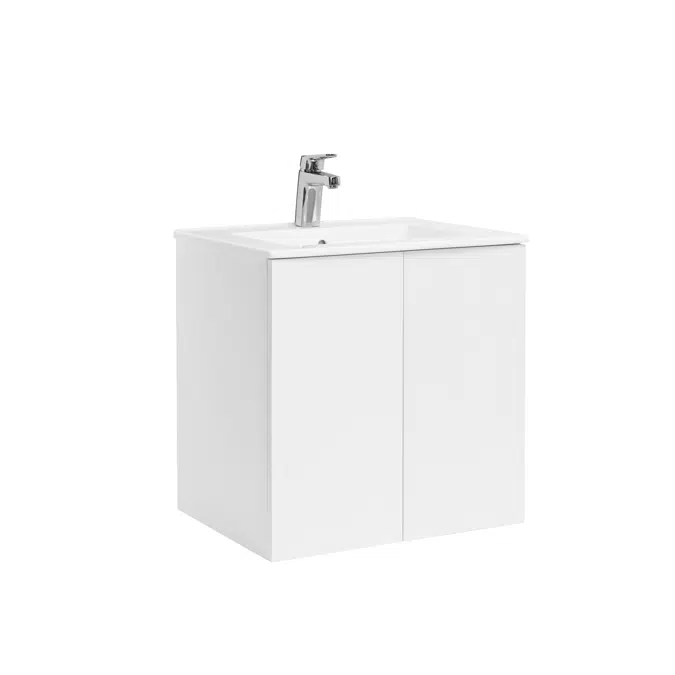 Isella Aqua Vanity Unit with doors and ceramic washbasin