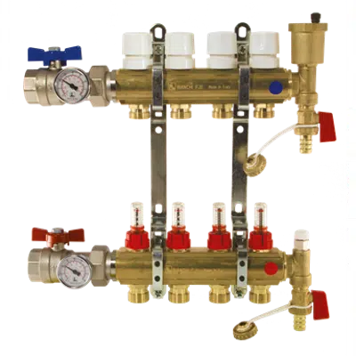 C342A÷C3502A - UNDERFLOOR HEATING MANIFOLDS WITH FLOWMETERS için görüntü