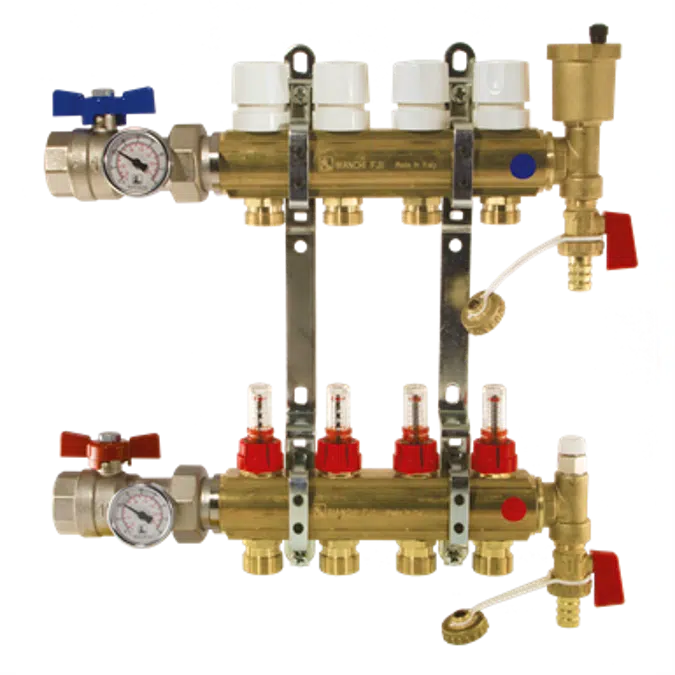 C342A÷C3502A - UNDERFLOOR HEATING MANIFOLDS WITH FLOWMETERS