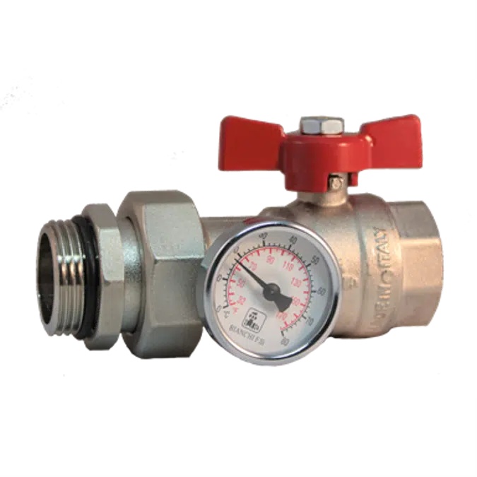 422M - BALL VALVE WITH PIPE UNION AND THERMOMETER