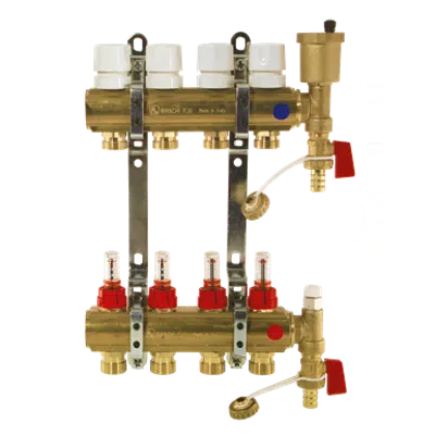画像 C342÷C3502 - UNDERFLOOR HEATING MANIFOLDS WITH FLOWMETERS