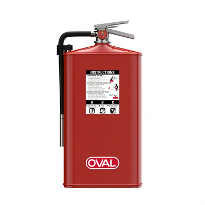 BIM objects - Free download! Oval Brand Fire Extinguisher Model 10JABC ...