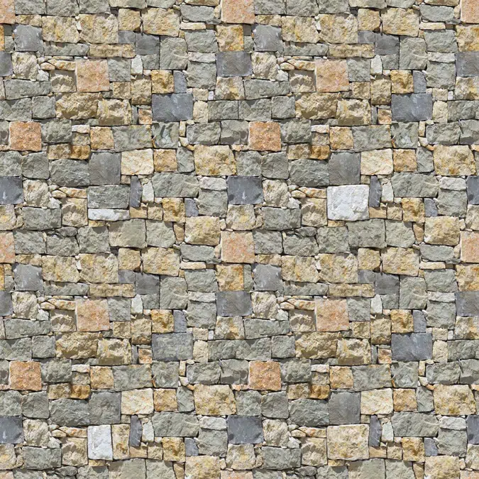 BIM objects - Free download! Misto Bordighera - Natural stone - Random ...