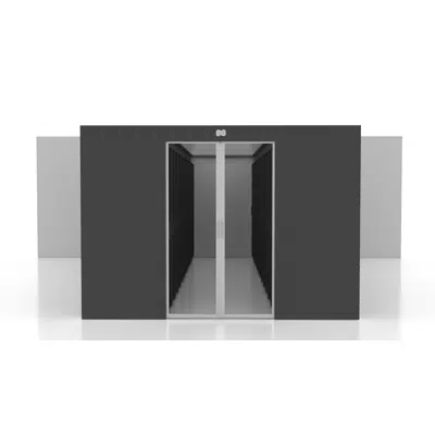 imazhi i Corridor with double row of racks
