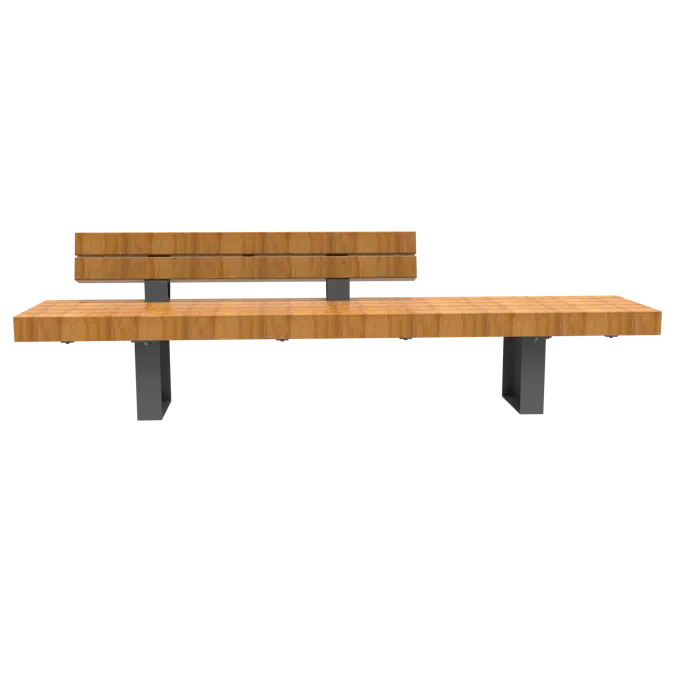 FalcoGlory Outdoor Bench with Partial Backrest