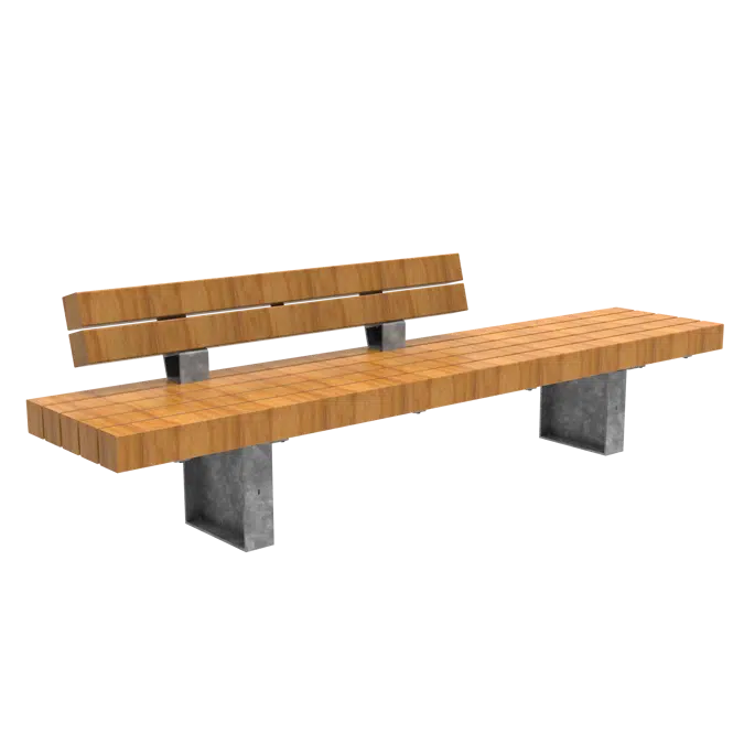 FalcoGlory Outdoor Bench with Partial Backrest