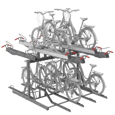 画像 FalcoLevel Premium+ double sided cycle rack