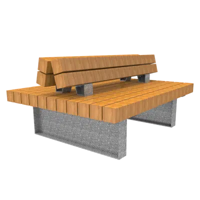 bilde for FalcoGlory Double-Sided Outdoor Bench with Partial Backrest