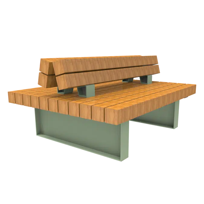 FalcoGlory Double-Sided Outdoor Bench with Partial Backrest