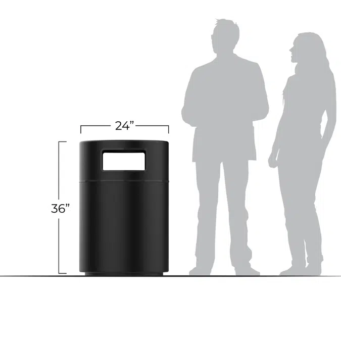 Bola Series Waste Receptacle 45 Gallons
