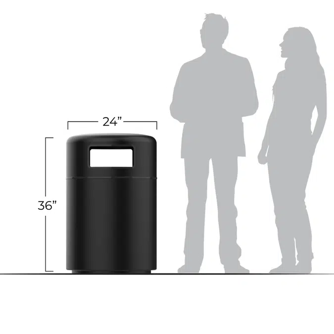 Bola Series Waste Receptacle 45 Gallons