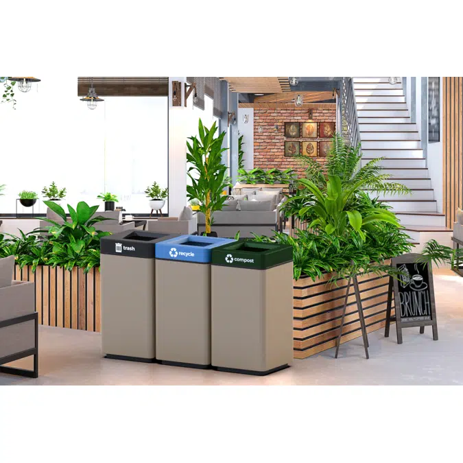 Cubix Series Recycle Wastebasket 20 Gallons