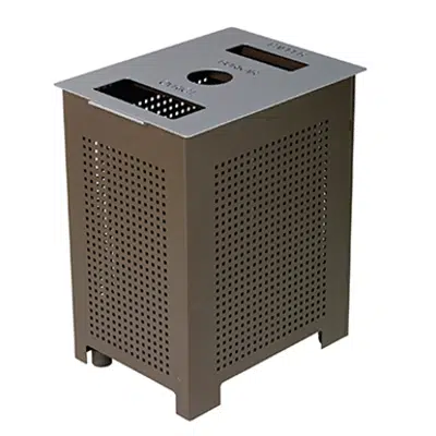 Rekta litter bin - 3 openings for recycling图像