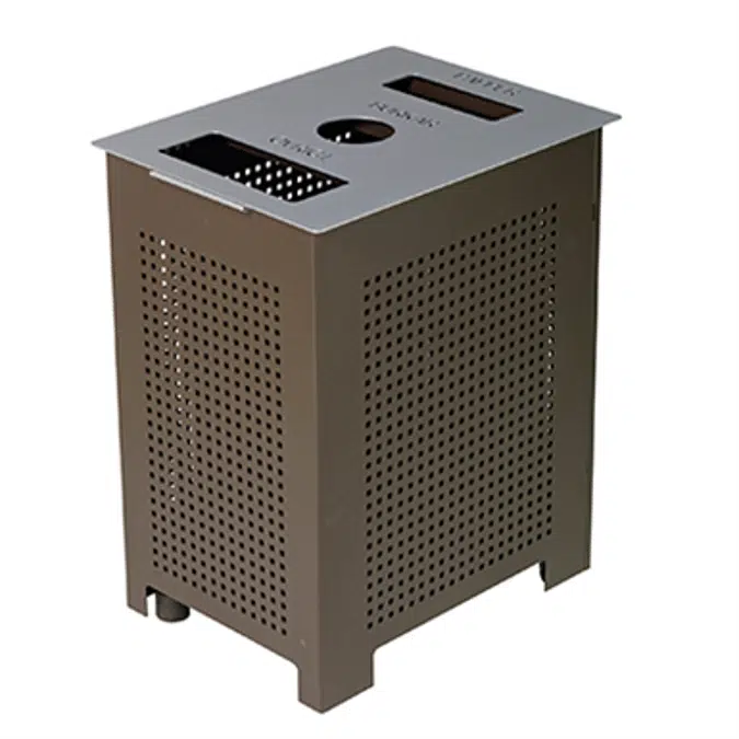 Rekta litter bin - 3 openings for recycling