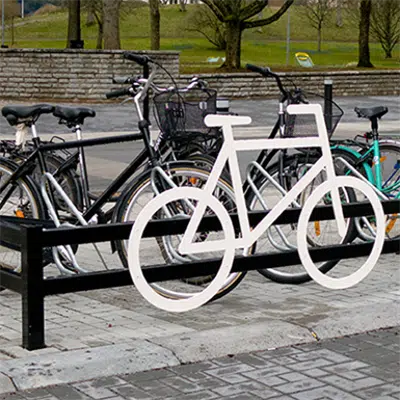 Street bicycle parking图像
