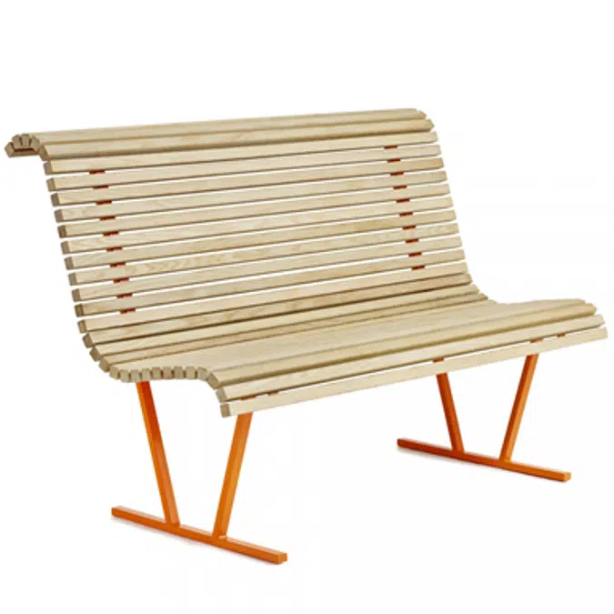 Cane backed bench