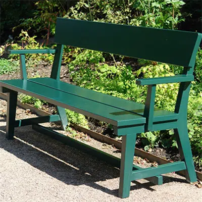 Image for Hjorthagen backed bench - with armrests