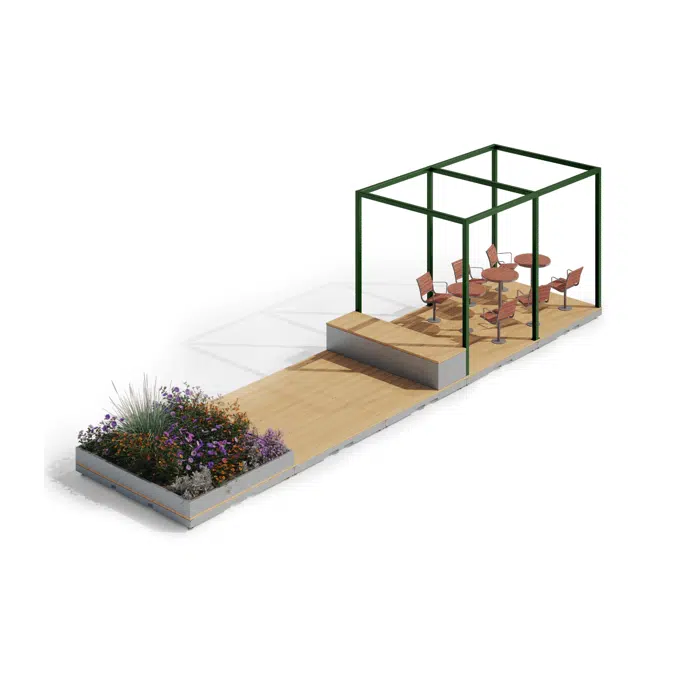 Parklet modular urban space
