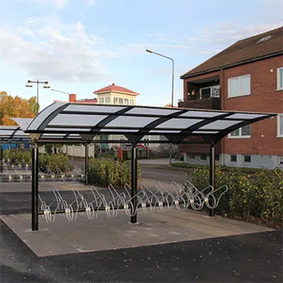 Seagull bicycle shelter - double sided, 20 bicycles