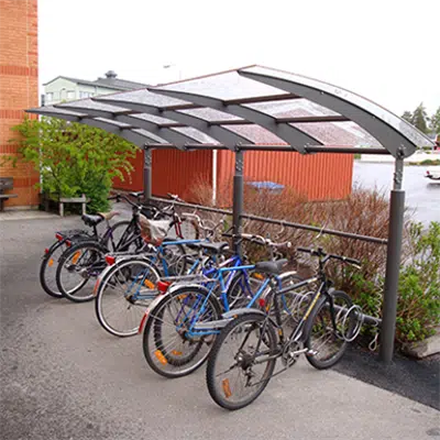 Seagull bicycle shelter - single sided, 10 bicycles için görüntü