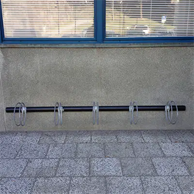 Goggle bicycle rack - wall mounted, 5 bicycles