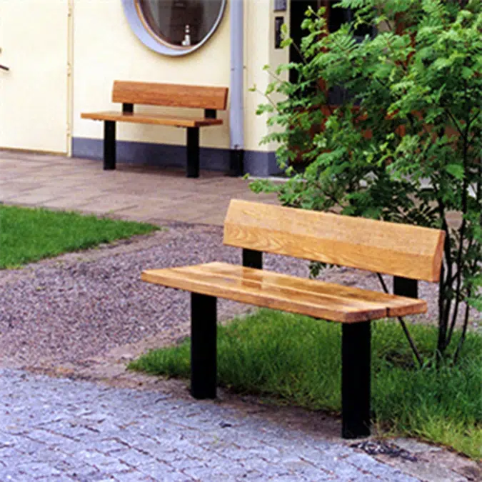 Stadsbänken backed bench - 180 cm