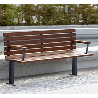 billede til Kajen backed bench - with armrest