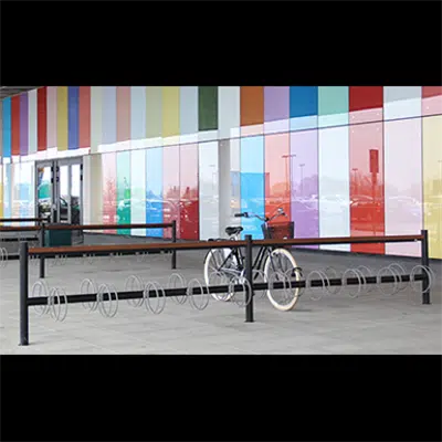 Goggle bicycle rack - double sided, 20 bicycles