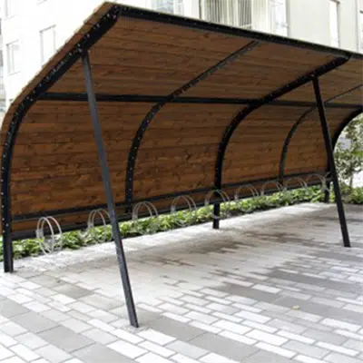 Revet bicycle shelter - start section, 10 bicycles图像