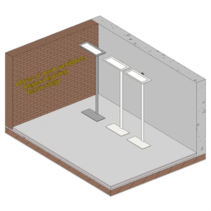 Lightpad LED Freestanding 3000K Europe One Head C1L2000 mm