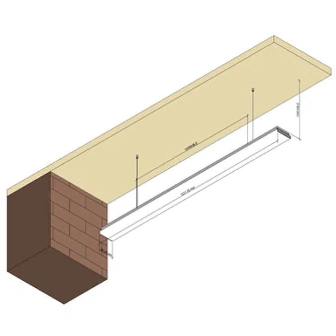 Purelite LED Ceiling and wall mounted 3000K L1231 mm