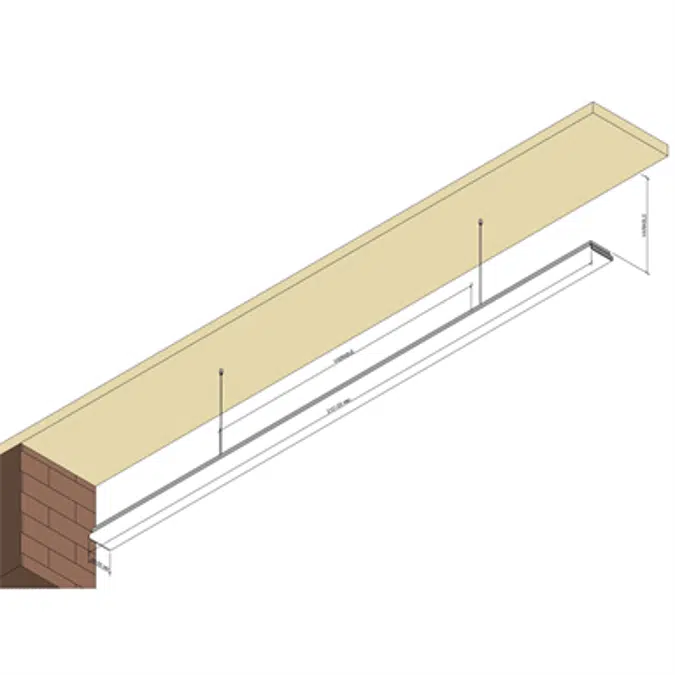 Purelite LED Ceiling and wall mounted 4000K L2131 mm