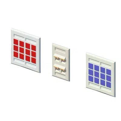 画像 KMJ, Single, Double Gang Commercial Faceplate, 1 to 12 Port