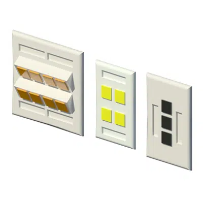 画像 Commercial UMJ Faceplates, UMJ Style Jacks and Adapters, Single, Double Gang
