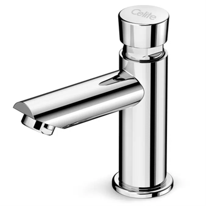 ECOPRESS self-closing deck basin tap low spout