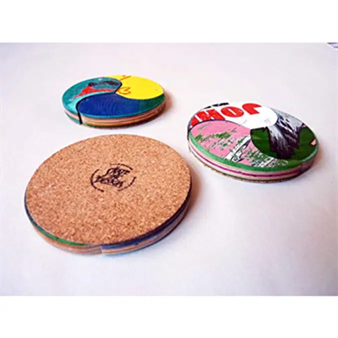 Deckstool Recycled Skateboard "Wheel of Joy" Trivet