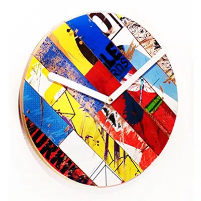画像 Deckstool Recycled Skateboard Wall Clock 10” Round Basic Skate Clock