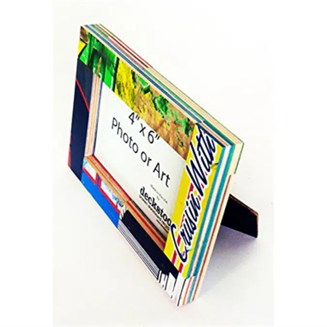 Deckstool Recycled Skateboard Picture Frame for 4”x6” Photo or Art