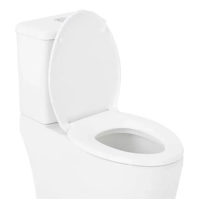 Heavy Duty Slow-Closing Elongated Toilet Seat - White - SHTSHEC2000